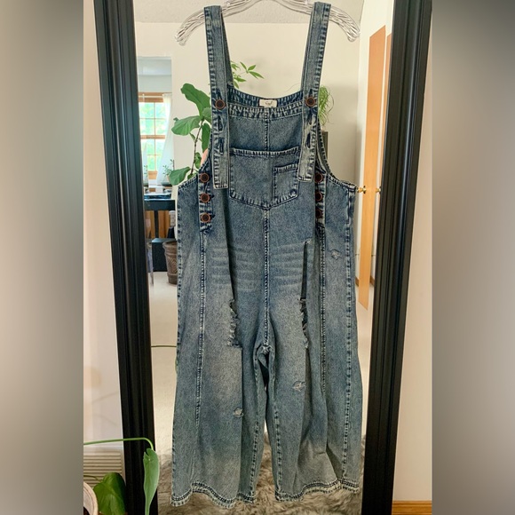 EASEL High Hopes Oversized Baggy Overalls - Picture 6 of 11